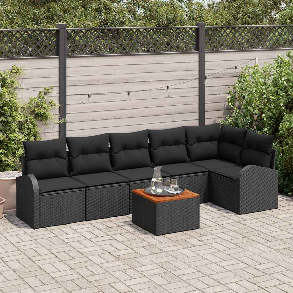 Havesofa Sæt Med Opbevaring 7 Dele Polyrattan - Variant 3356259