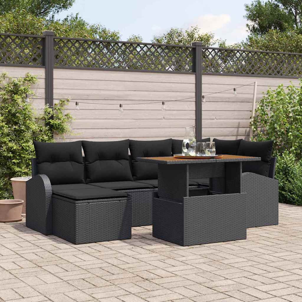 Havesofa Sæt Med Opbevaring 7 Dele Poly Rattan - Variant 3358347