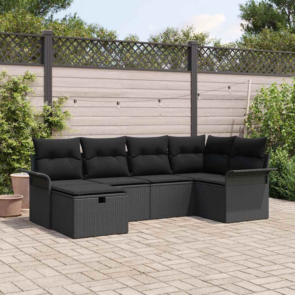 Havesofa Sæt 6 Stk. Polyrattan - Variant 3358882