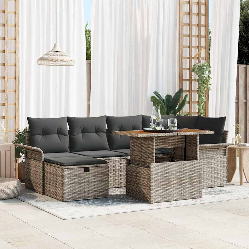 Havesofa Sæt 7 Stk. Polyrattan - Variant 3359912