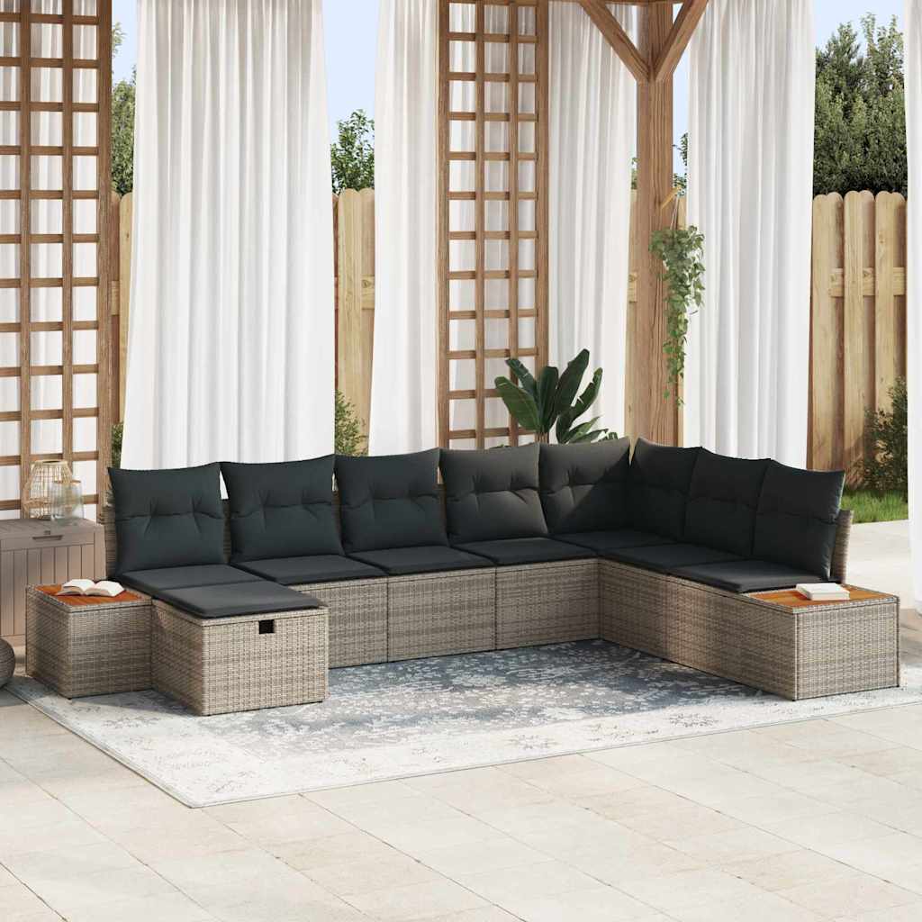 Havesofa Sæt Med Pude Med Opbevaring Polyrattan - Variant 3360988