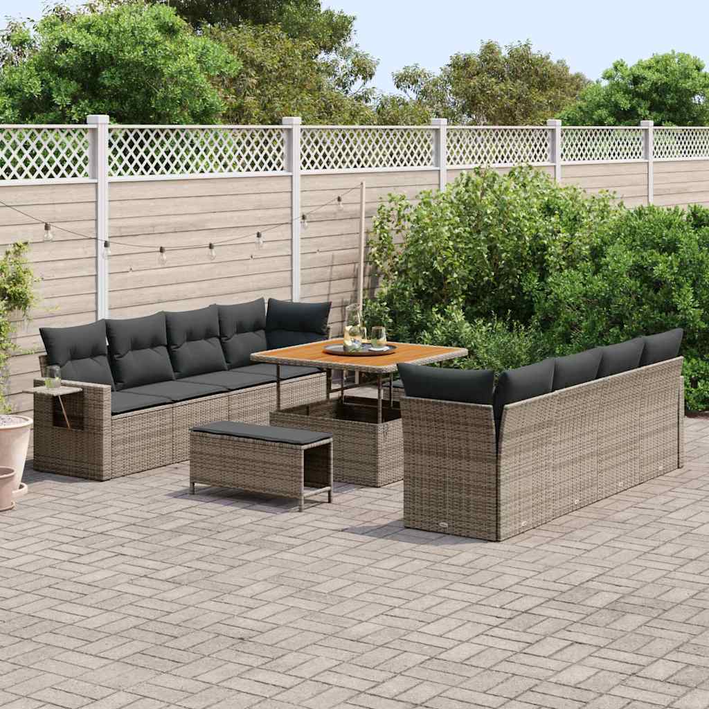 Havesofa Sæt Med Pude 11 Dele Polyrattan - Variant 3363678