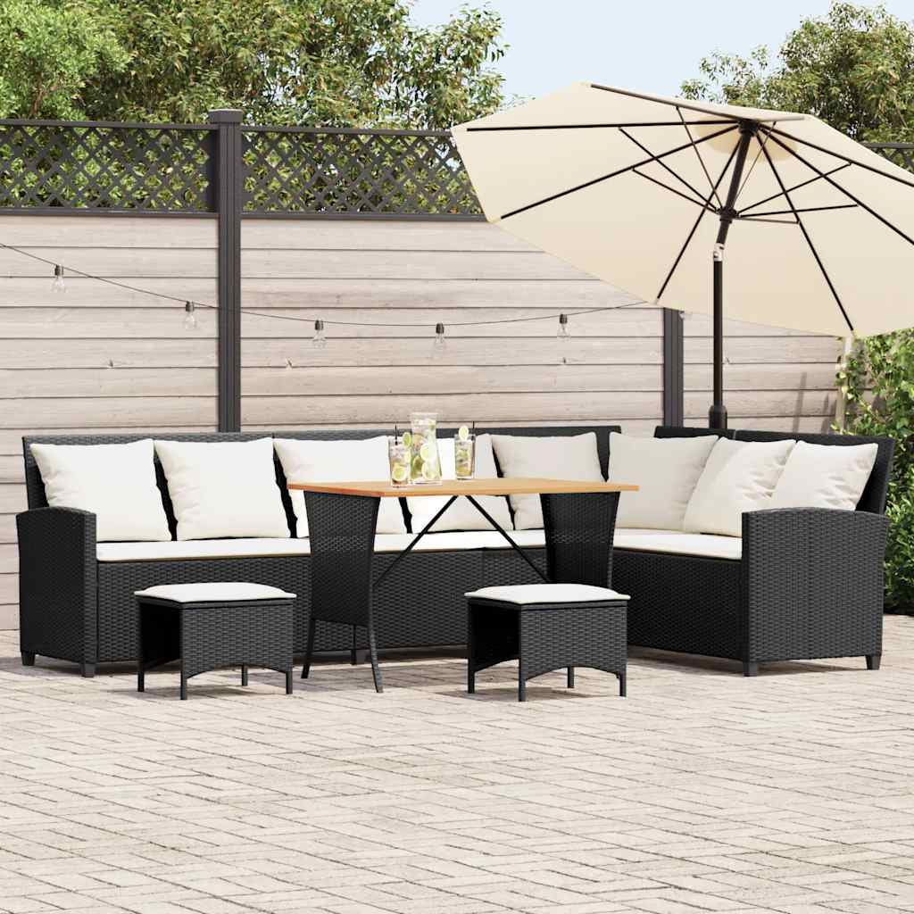 Sofasæt Til Haven 4 Dele Med Hynder L-formet Polyrattan - Variant 3365324