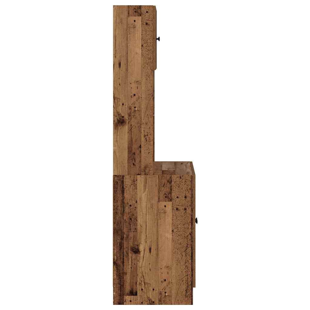 Køkkenskab Med Dør Gammelt Træ 60 X 50 X 180 Cm Konstrueret Træ - Billede 7
