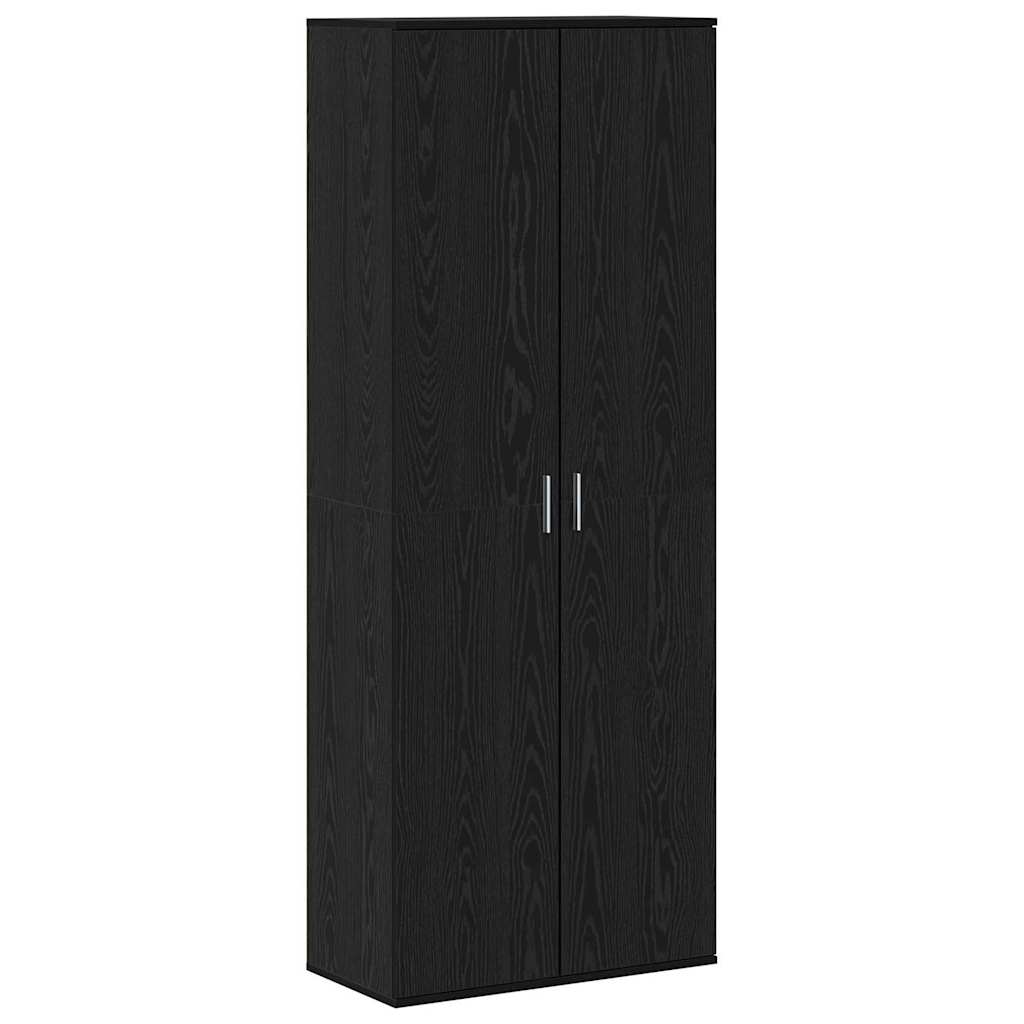 Highboard Sort Eg 70 X 35 X 180 Cm Konstrueret Træ - Billede 2