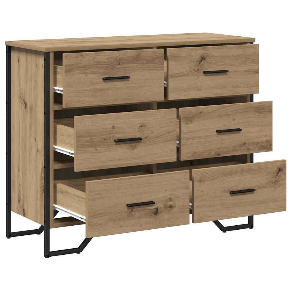 Skuffeskab Andet Artisan Eg 91 X 35,5 X 74,5 Cm Konstrueret Træ - Billede 5