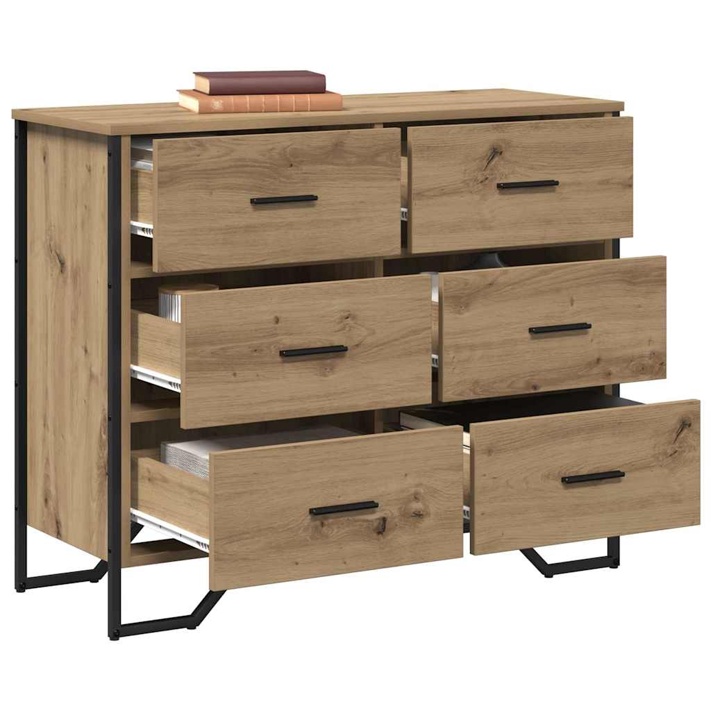 Skuffeskab Andet Artisan Eg 91 X 35,5 X 74,5 Cm Konstrueret Træ - Billede 3