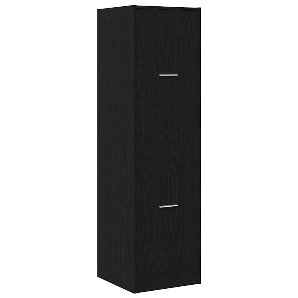 Apoteker Kabinet Sort Eg 40 X 41 X 144.5 Cm Konstrueret Træ - Billede 2