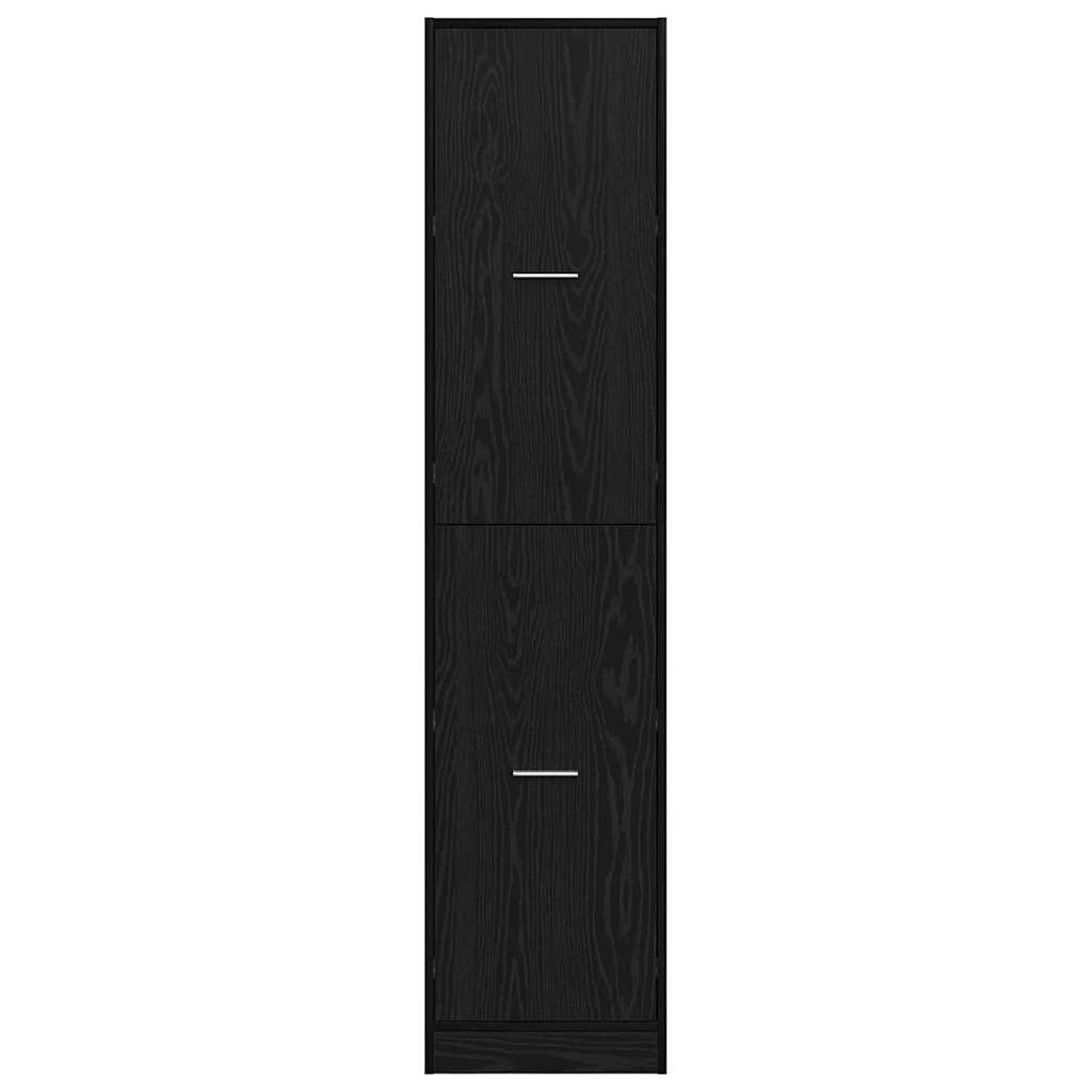 Apoteker Kabinet Sort Eg 40 X 41 X 174.5 Cm Konstrueret Træ - Billede 6