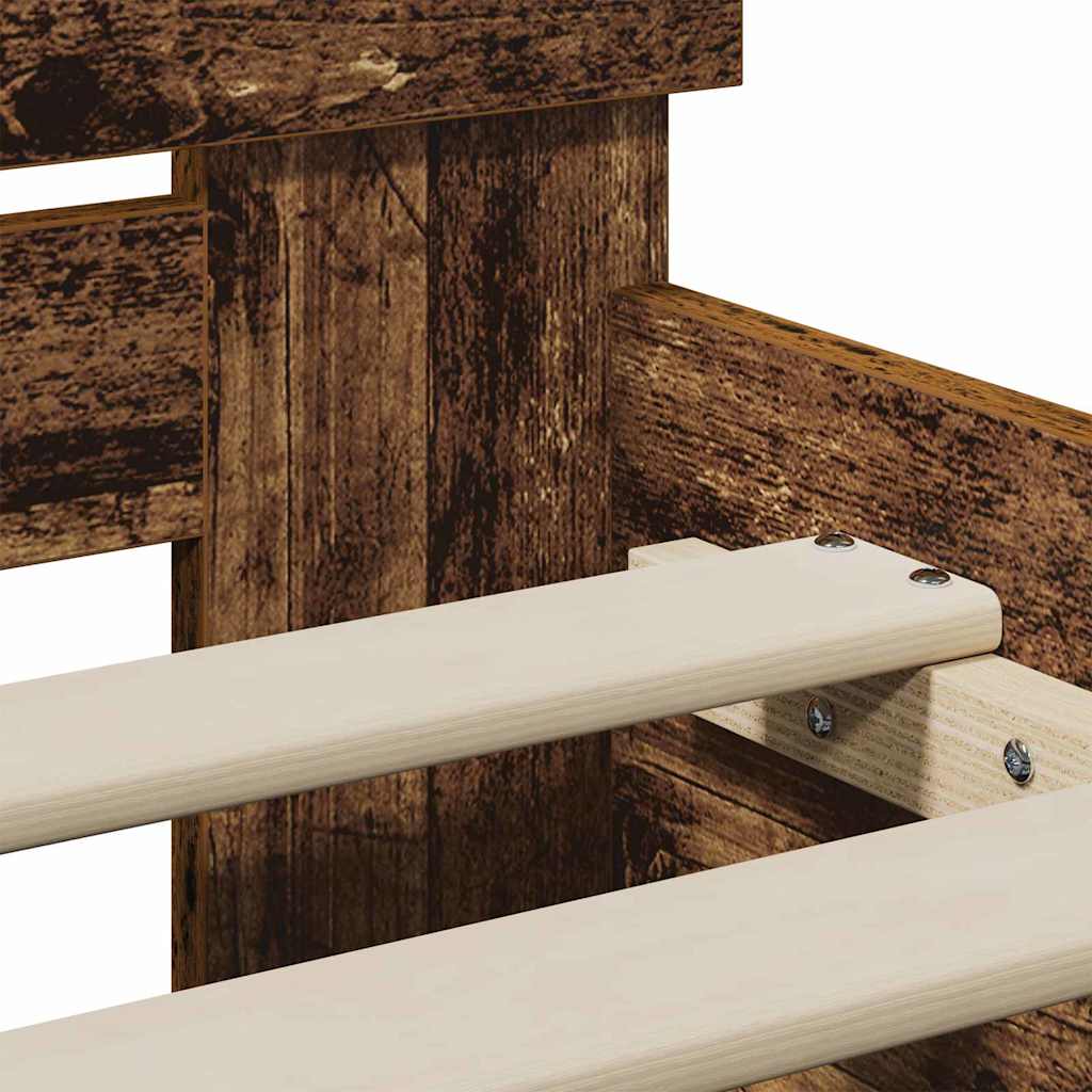 Sengestel Gammelt Træ 90 200 Cm Konstrueret Træ - Billede 9