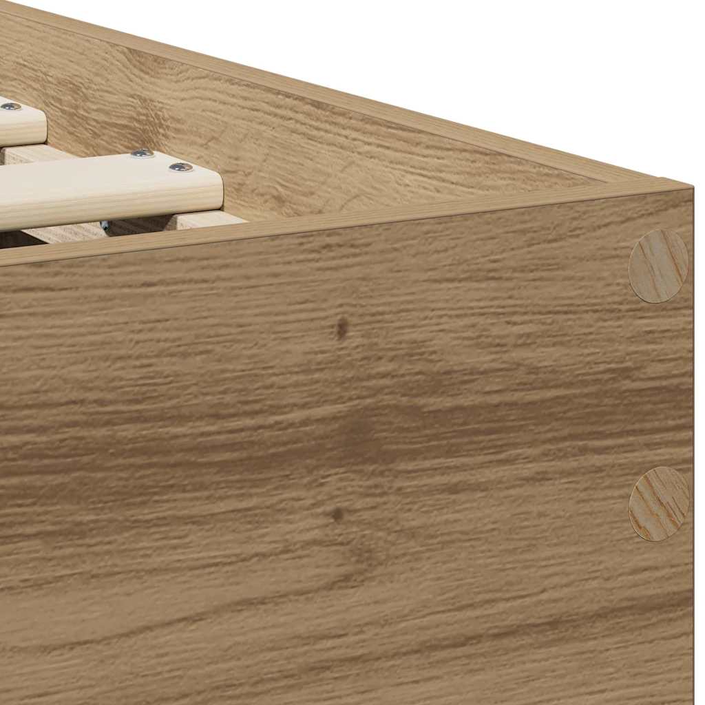 Sengestel Med Hovedgærde Artisan Eg 90 190 Cm Konstrueret Træ - Billede 10