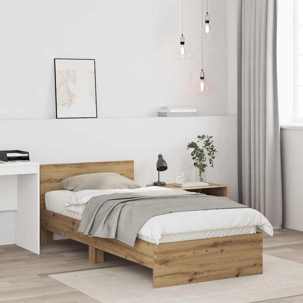 Sengestel Med Hovedgærde Artisan Eg 90 190 Cm Konstrueret Træ - Billede 5
