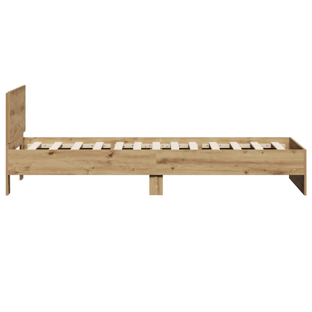 Sengestel Med Hovedgærde Artisan Eg 90 190 Cm Konstrueret Træ - Billede 7