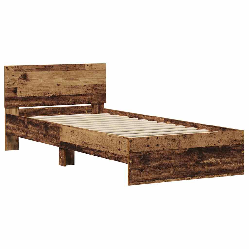 Sengestel Gammelt Træ 75 190 Cm Konstrueret Træ - Billede 2