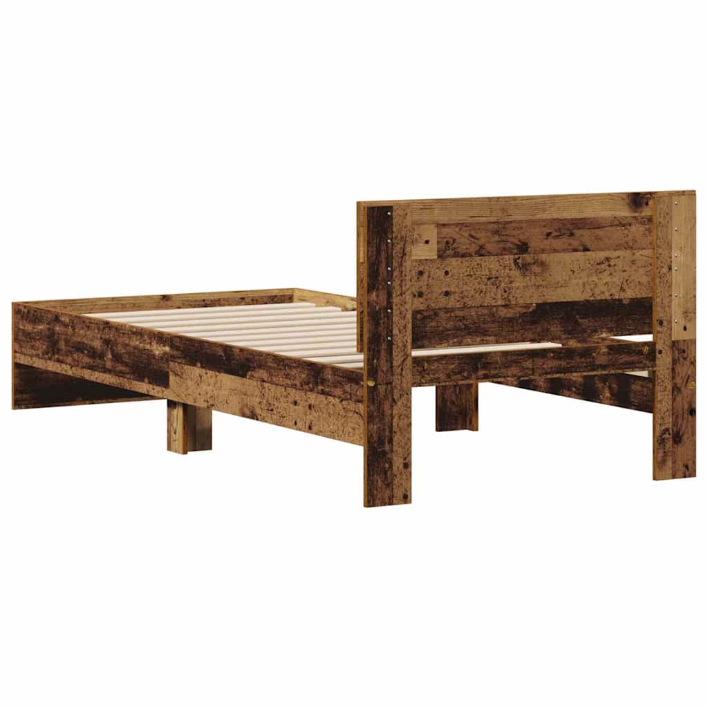 Sengestel Gammelt Træ 75 190 Cm Konstrueret Træ - Billede 8
