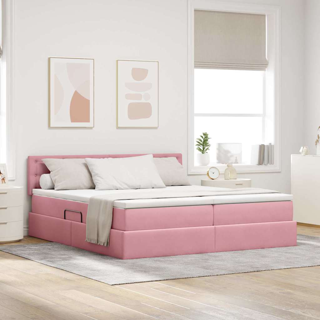 Opbevaringsseng Med Madras Med Hovedgærde 90 X 200 Cm - Variant 3371002