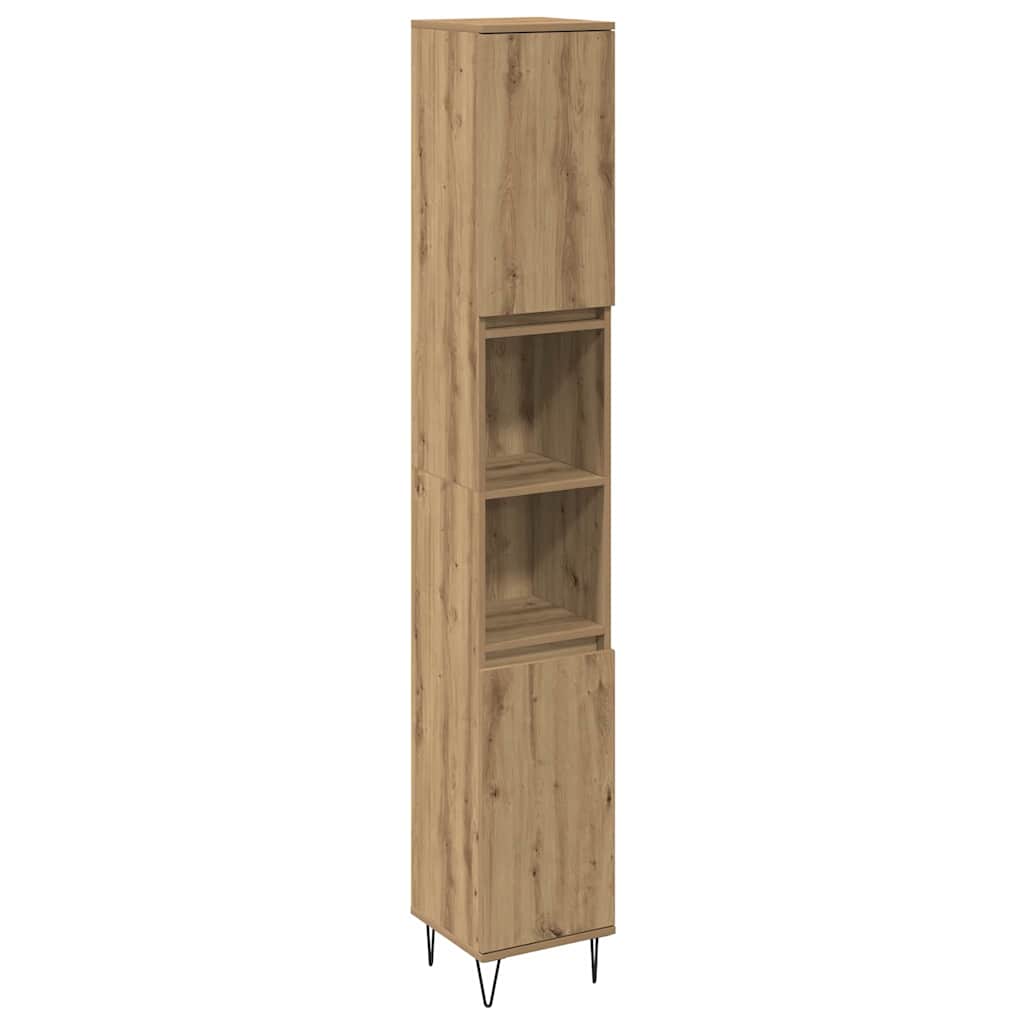 Badeværelsesmøbel Sæt 3 Pcs Artisan Egetræ 30 X 30 X 180 Cm - Billede 5