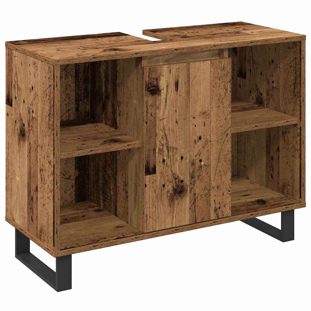 Badeværelsesmøbel Sæt Med Dør 3 Pcs Brun 30 X 30 X 180 Cm - Billede 4