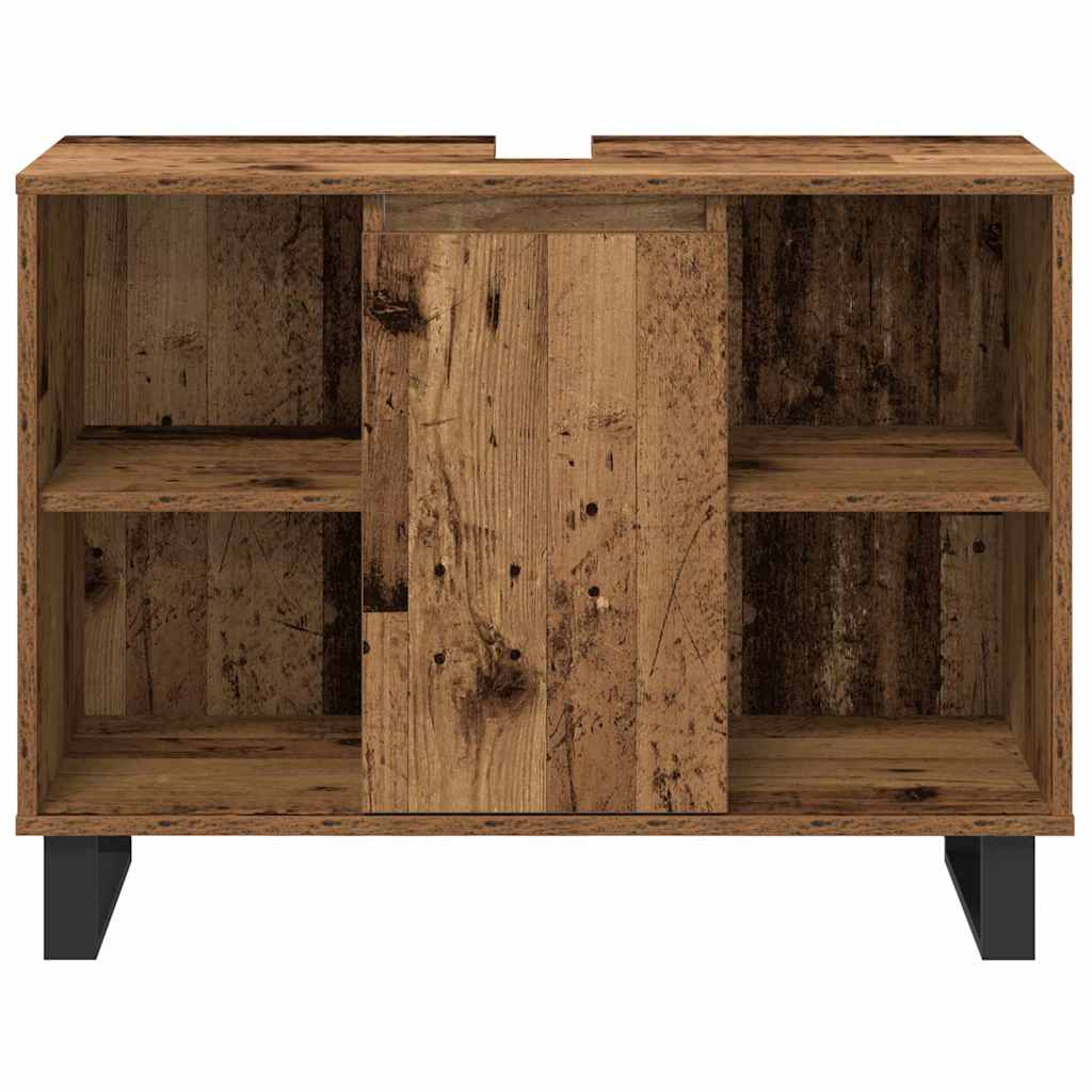 Badeværelsesmøbel Sæt Med Dør 3 Pcs Brun 30 X 30 X 180 Cm - Billede 7