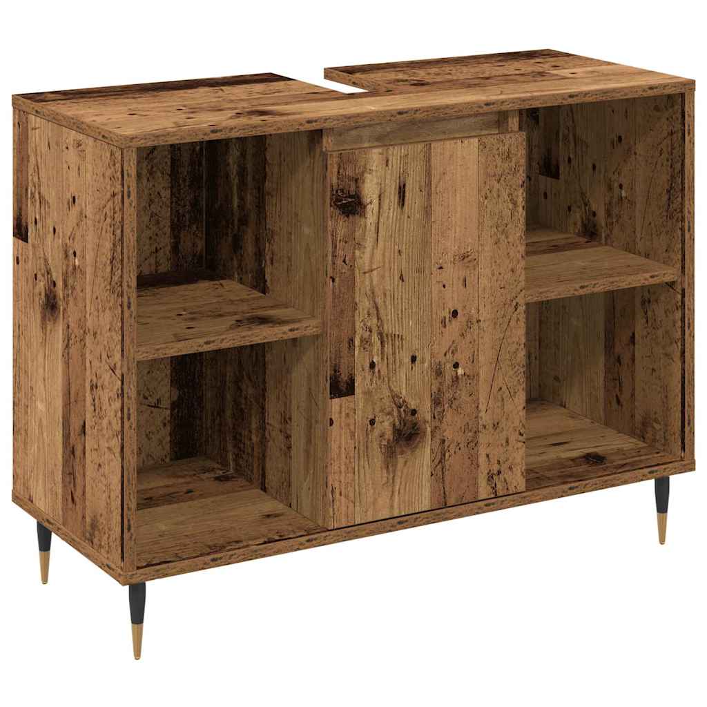 Møbel Sæt Til Badeværelse 3 Pcs Gammelt Træ 30 X 30 X 180 Cm - Billede 4