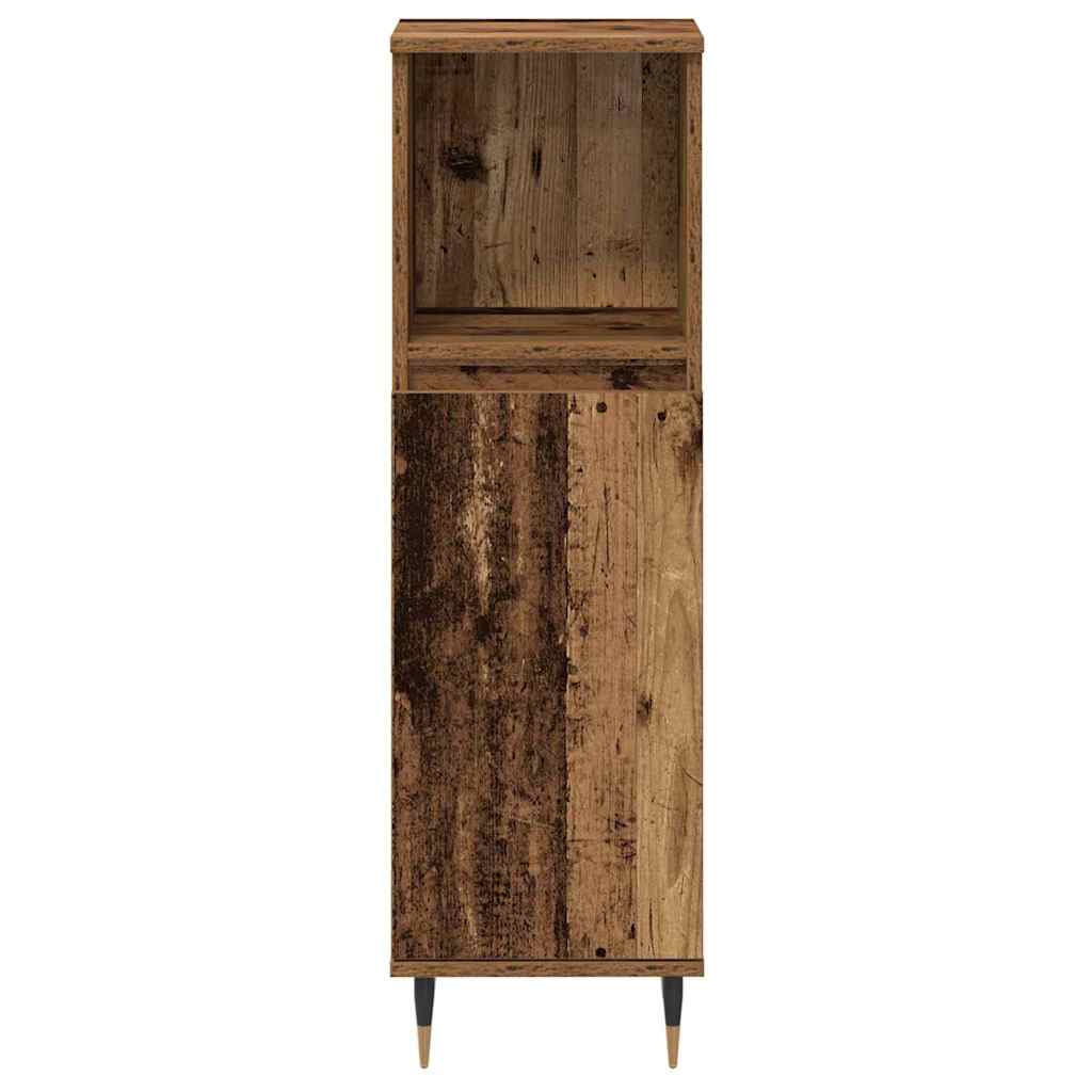 Møbel Sæt Til Badeværelse 3 Pcs Gammelt Træ 30 X 30 X 180 Cm - Billede 6