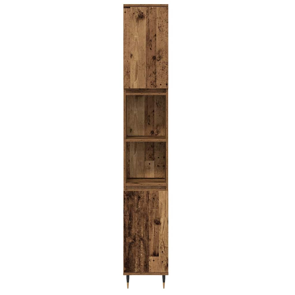 Møbel Sæt Til Badeværelse 3 Pcs Gammelt Træ 30 X 30 X 180 Cm - Billede 8