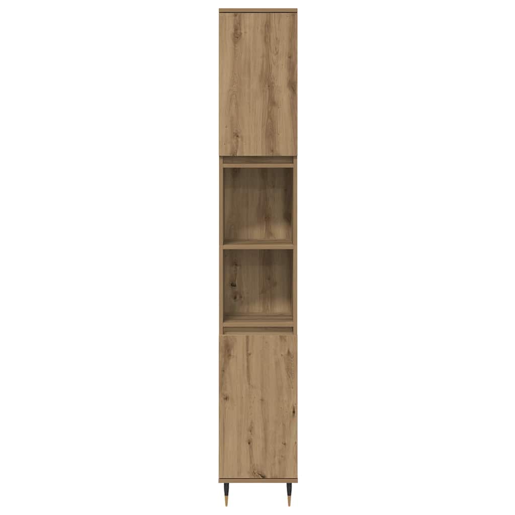 Møbel Sæt Til Badeværelse 3 Pcs Artisan Egetræ 30 X 30 X 180 Cm - Billede 8