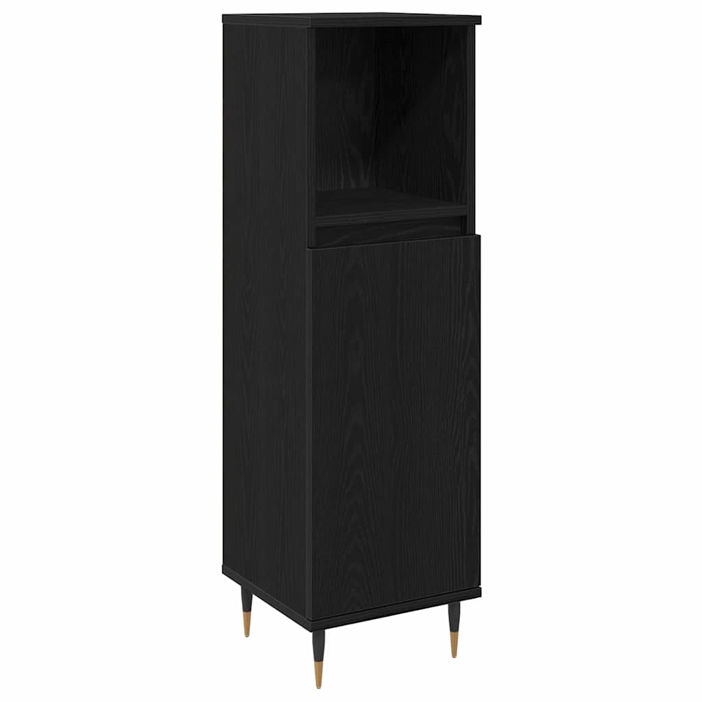 Møbel Sæt Til Badeværelse Andet 3 Pcs Sort Eg 30 X 30 X 180 Cm - Billede 3