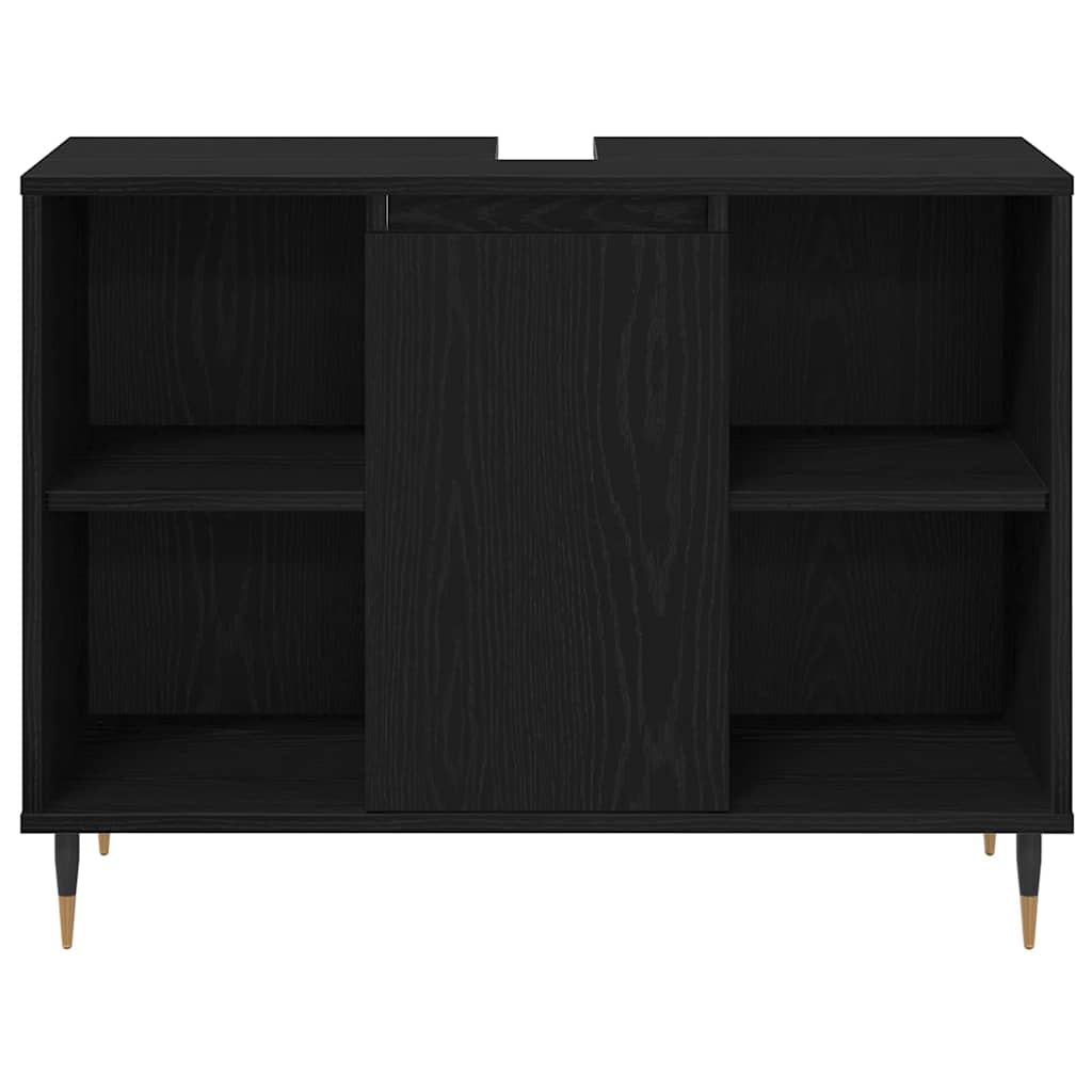 Møbel Sæt Til Badeværelse Andet 3 Pcs Sort Eg 30 X 30 X 180 Cm - Billede 7