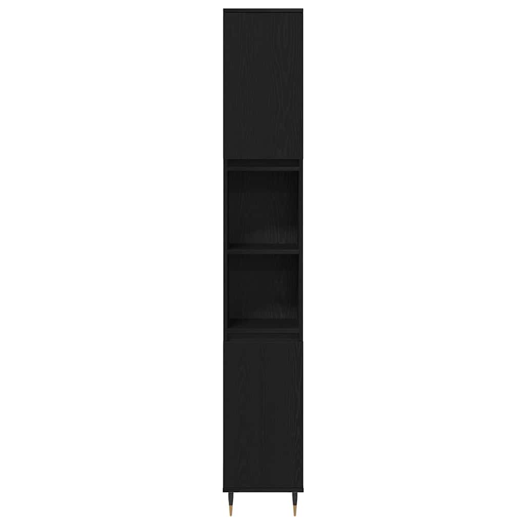 Møbel Sæt Til Badeværelse Andet 3 Pcs Sort Eg 30 X 30 X 180 Cm - Billede 8