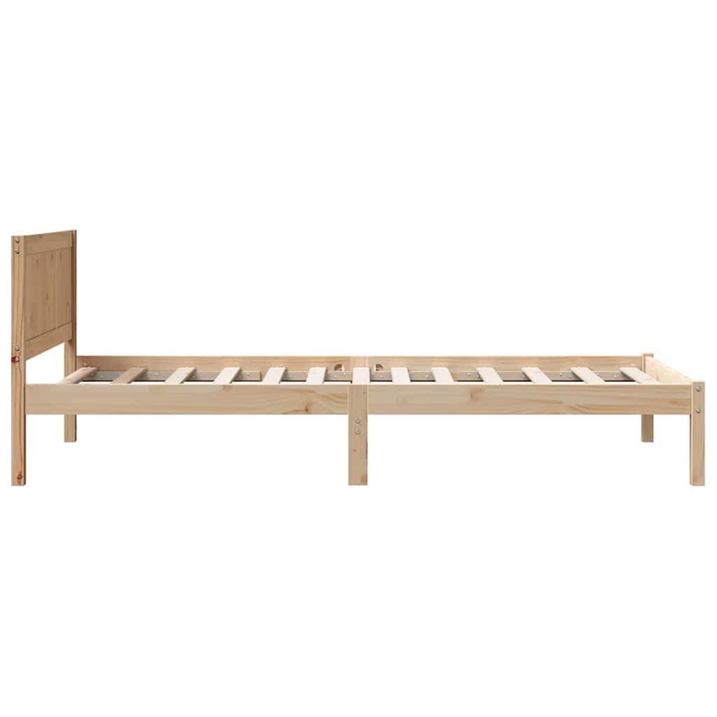 Sengestel Brun 75 190 Cm Massivt Fyrretræ - Billede 7