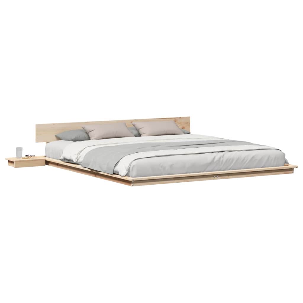 Sengestel Brun 180 200 Cm Træ - Billede 3