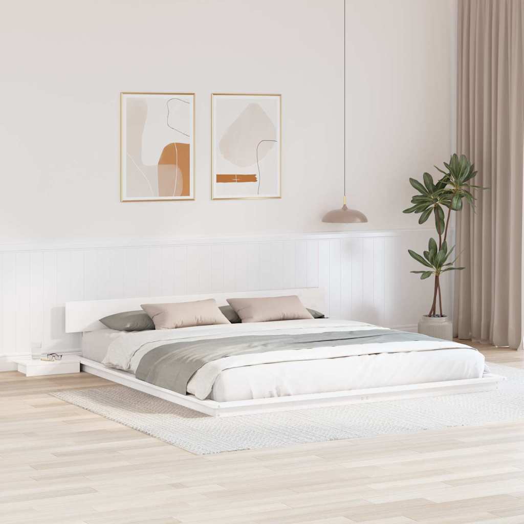Sengestel Hvid 180 200 Cm Træ - Hovedbillede