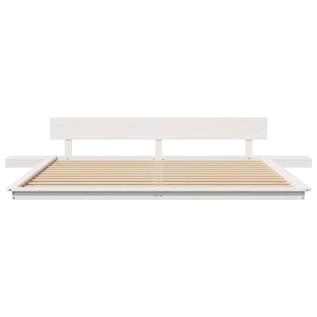Sengestel Hvid 180 200 Cm Træ - Billede 5