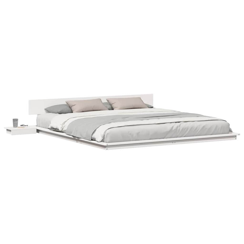 Sengestel Hvid 180 200 Cm Træ - Billede 3