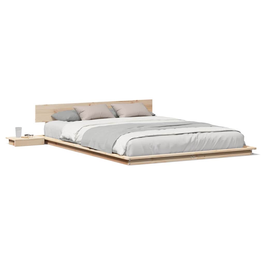 Sengestel Brun 140 200 Cm Træ - Billede 4