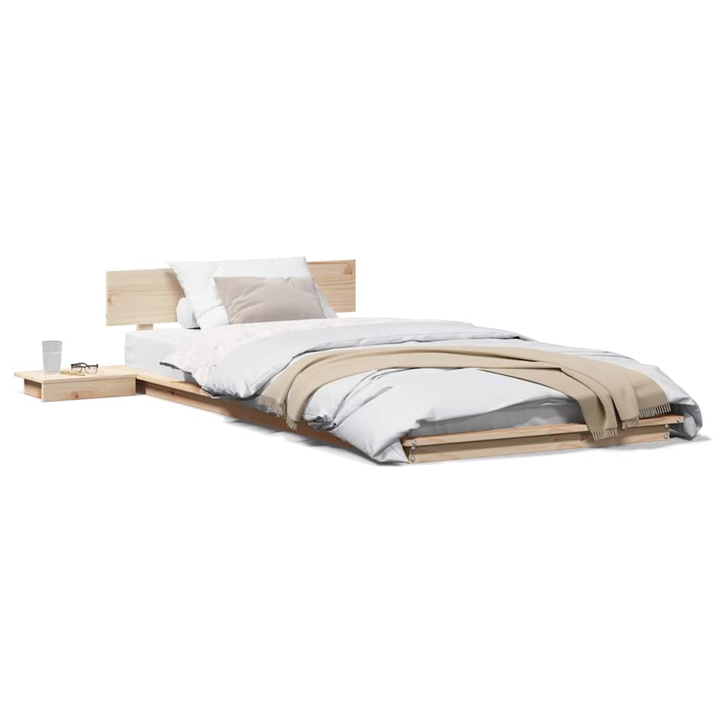 Sengestel Brun 90 190 Cm Træ - Billede 4