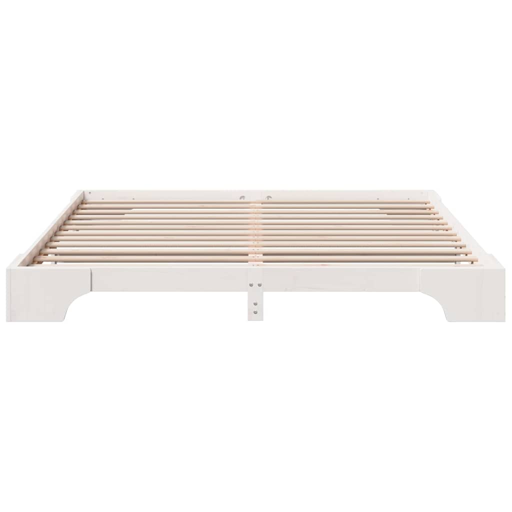 Sengestel Hvid 207 187 17 Cm Massivt Fyrretræ - Billede 6