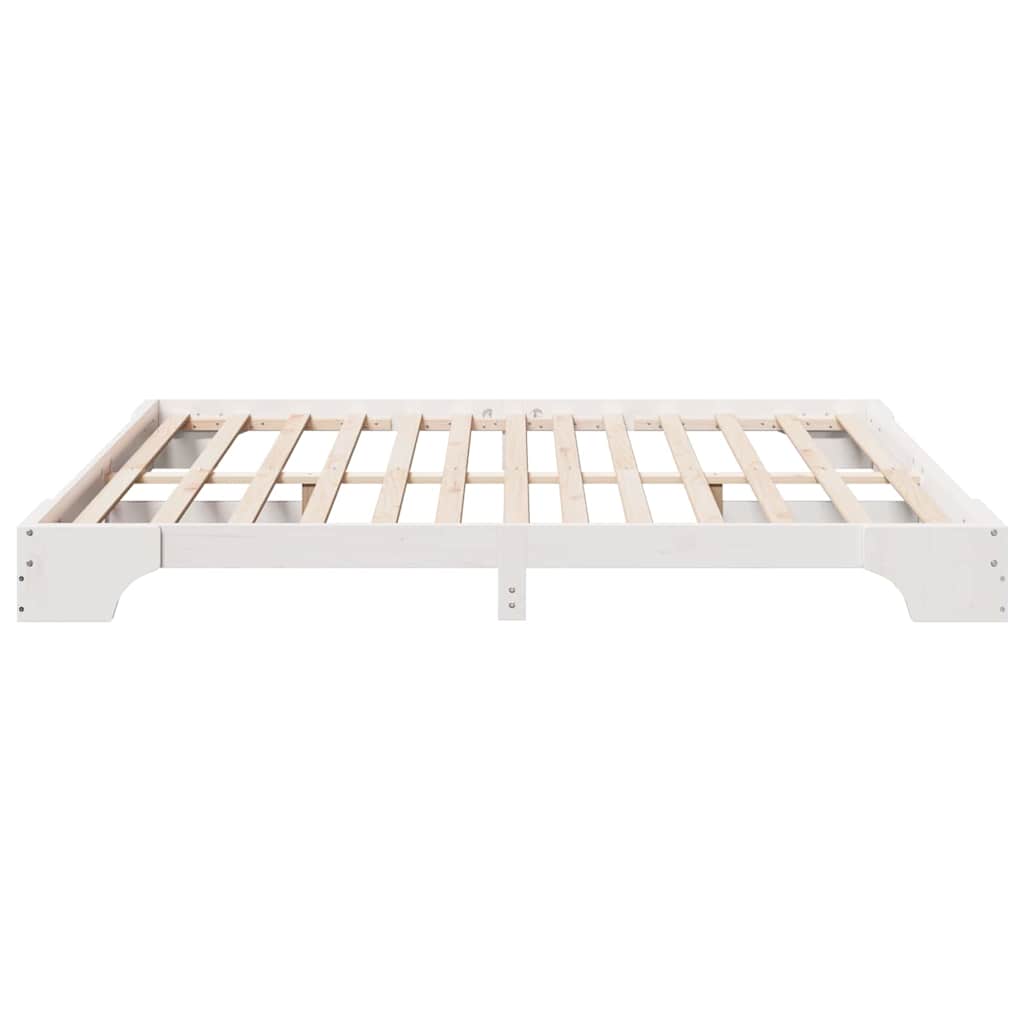Sengestel Hvid 207 187 17 Cm Massivt Fyrretræ - Billede 7