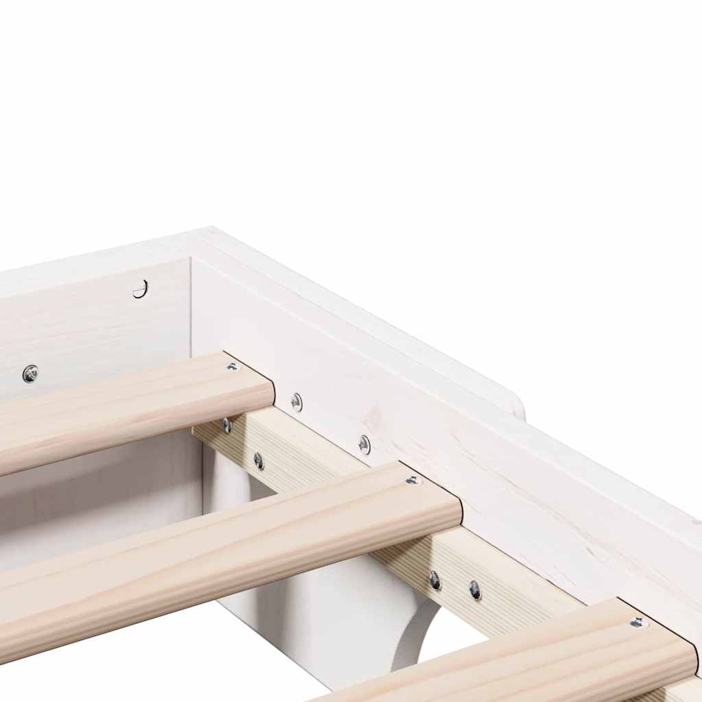 Sengestel Hvid 207 97 17 Cm Massivt Fyrretræ - Billede 9
