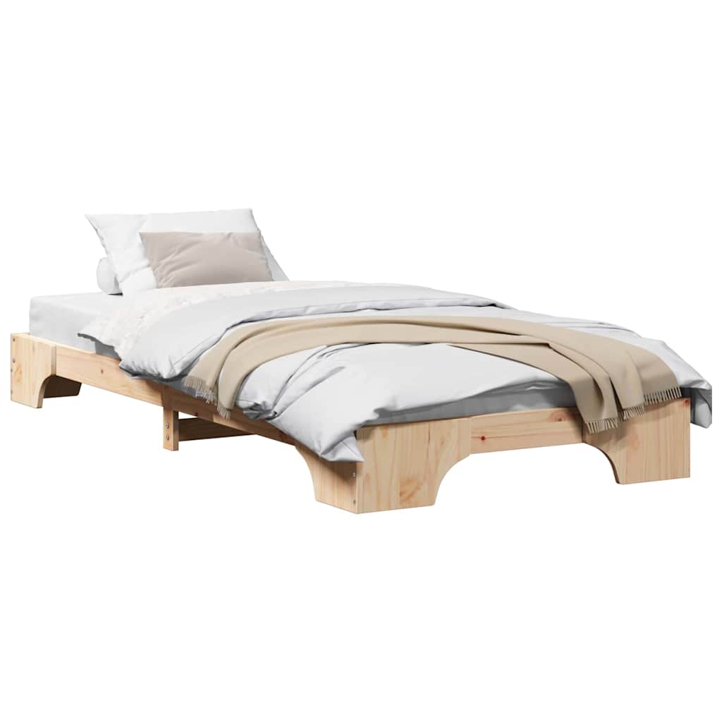 Sengestel Massiv Fyrretræ 207 87 17 Cm Massivt Fyrretræ - Billede 3