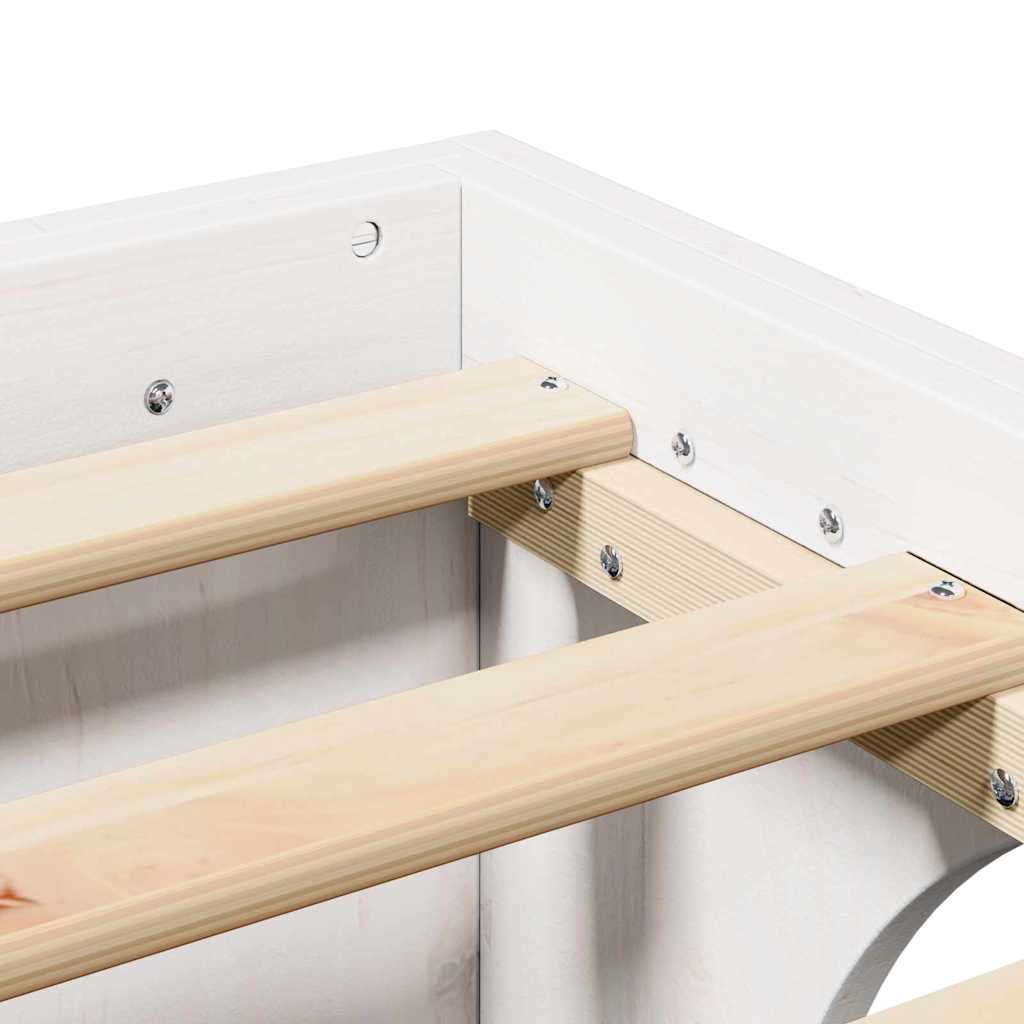 Sengestel Hvid 207 97 30 Cm Massivt Fyrretræ - Billede 9