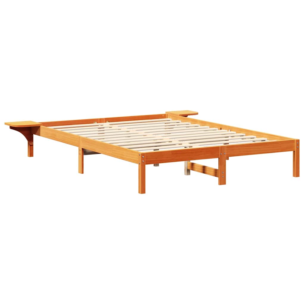 Sengestel Med Sengeborde Brun 150 X 200 Cm Gyldenbrun - Billede 2