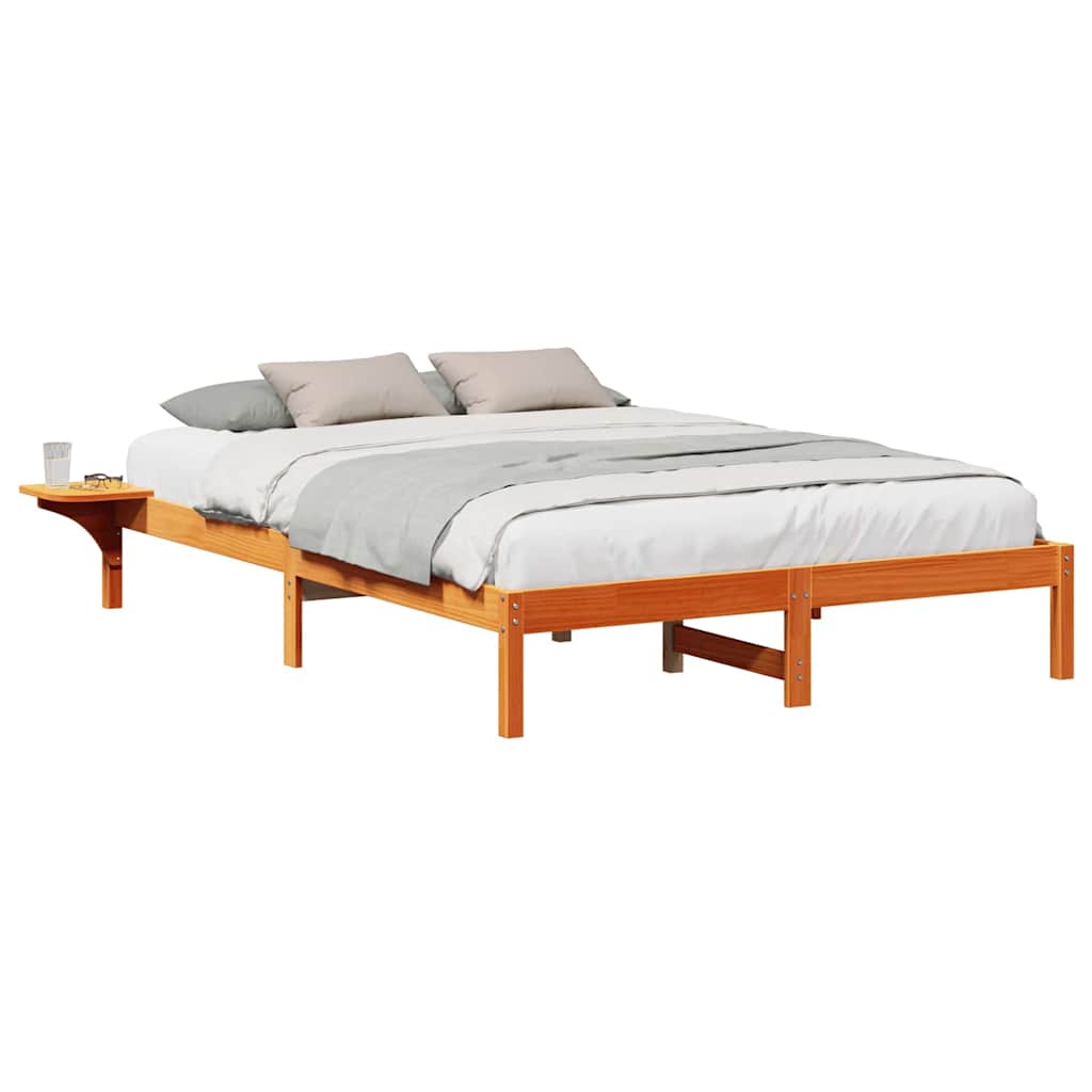 Sengestel Med Sengeborde Brun 150 X 200 Cm Gyldenbrun - Billede 3