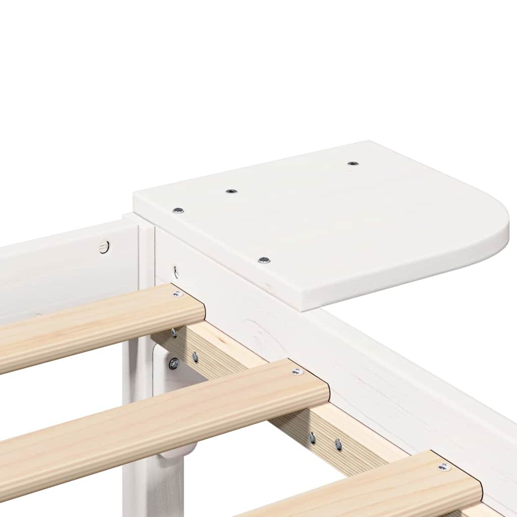 Sengestel Med Sengeborde Hvid 120 X 190 Cm Hvid - Billede 8