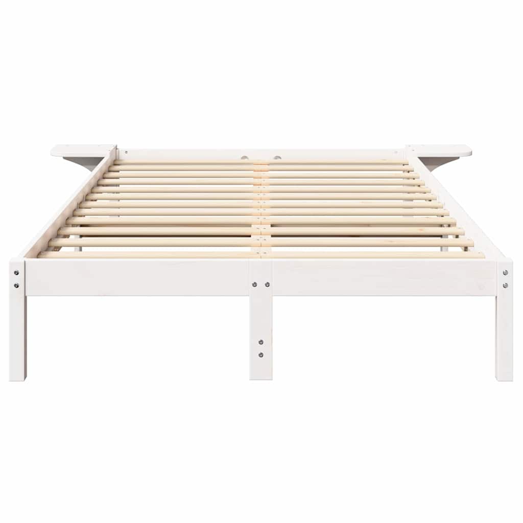Sengestel Med Sengeborde Hvid 120 X 190 Cm Hvid - Billede 5
