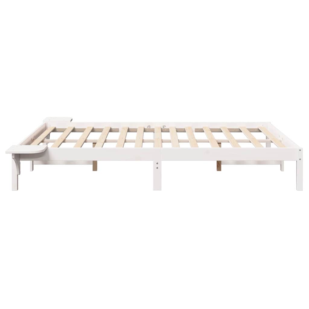 Sengestel Med Sengeborde Hvid 120 X 190 Cm Hvid - Billede 6