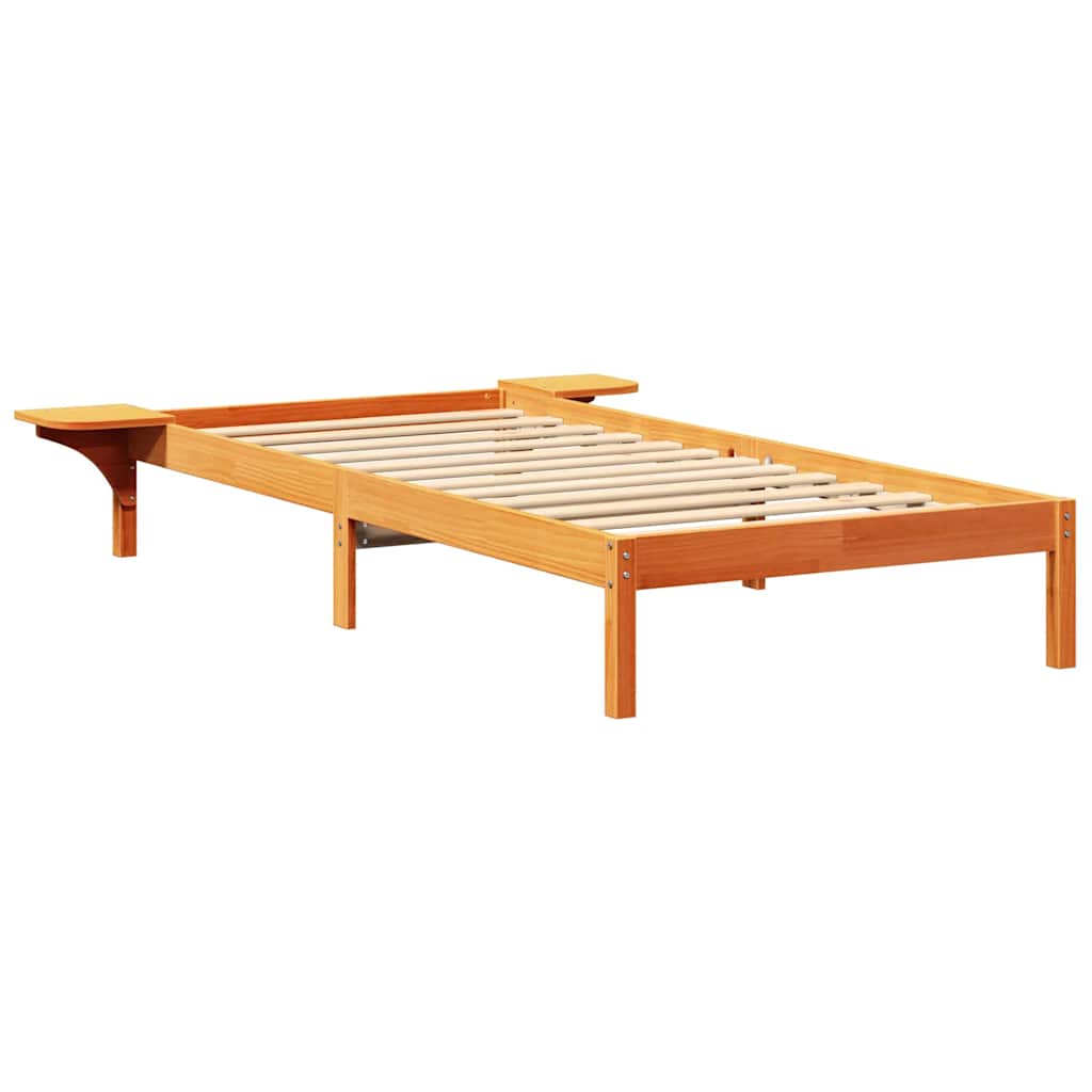 Sengestel Med Sengeborde Brun 90 X 200 Cm Gyldenbrun - Billede 2
