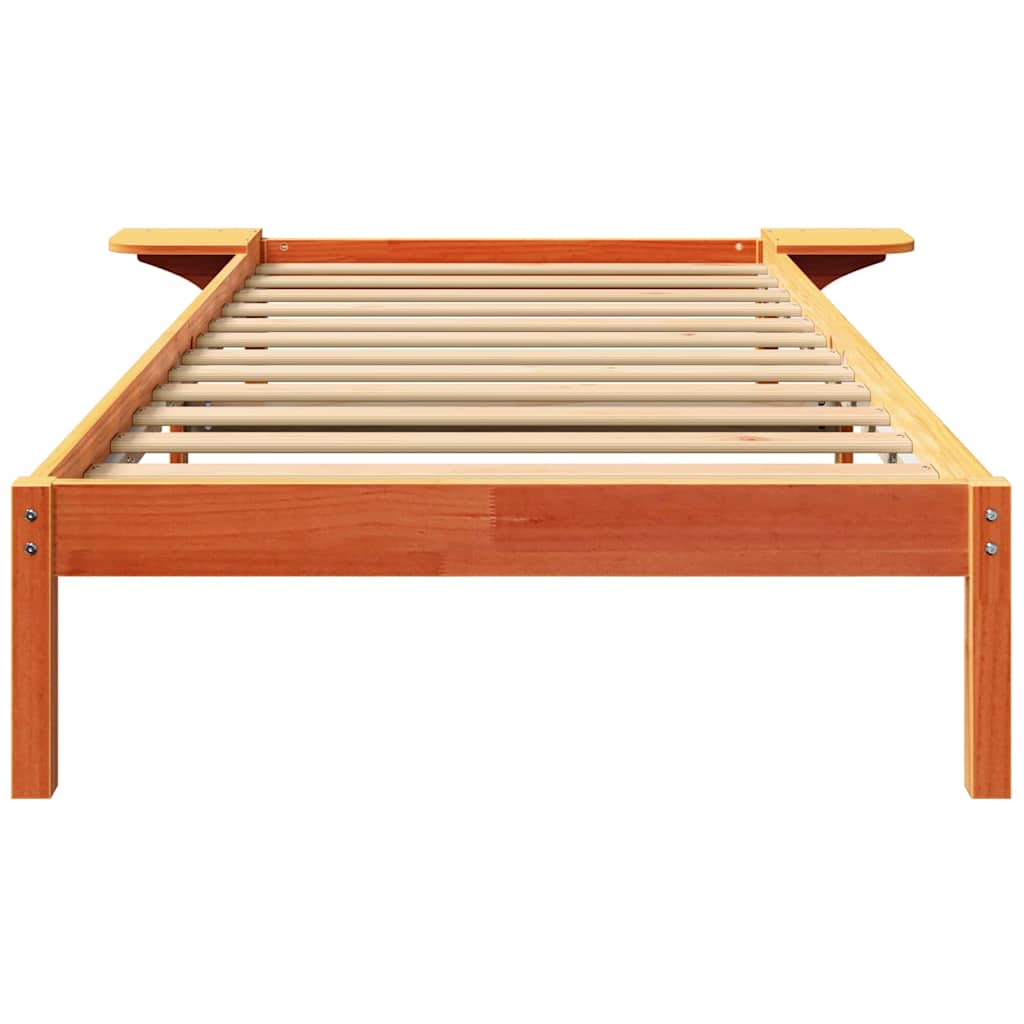 Sengestel Med Sengeborde Brun 80 X 200 Cm Gyldenbrun - Billede 5
