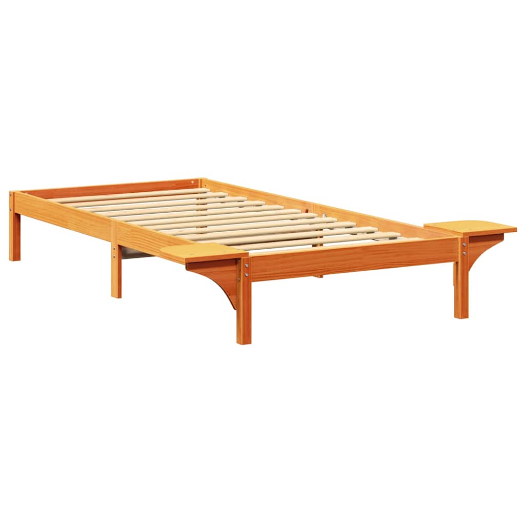 Sengestel Med Sengeborde Brun 90 X 190 Cm Gyldenbrun - Billede 7
